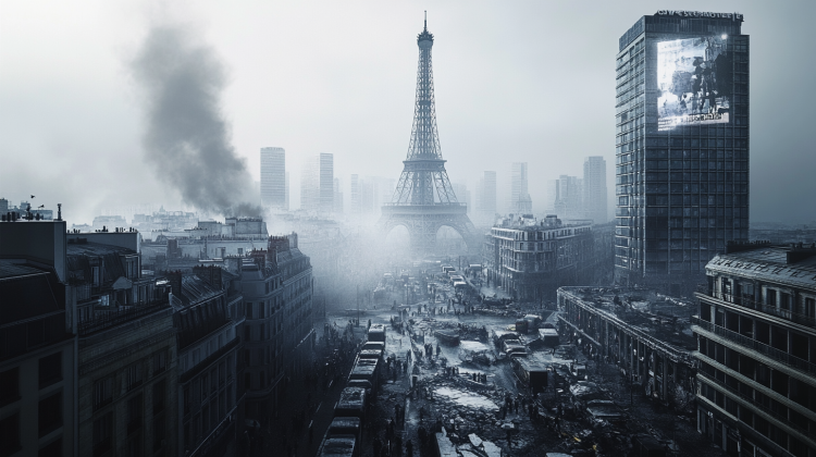 A_hyper-realistic_photo_of_a_dystopian_futuristic_Paris