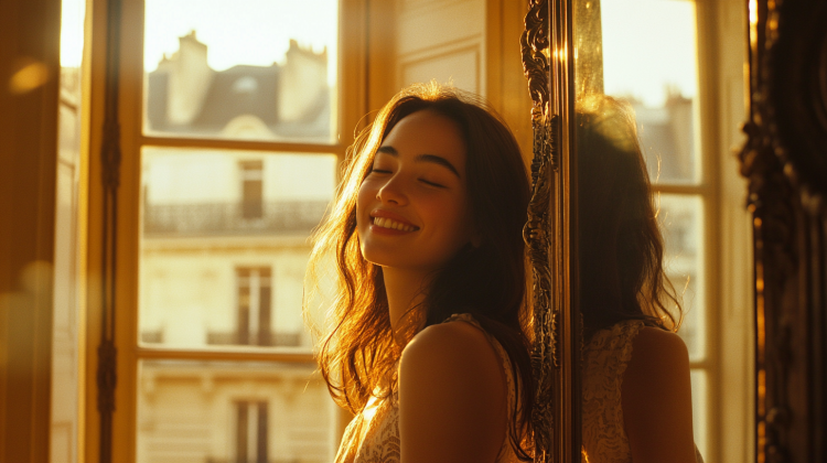 A_hyper-realistic_photo_of_a_smiling_parisian_woman_