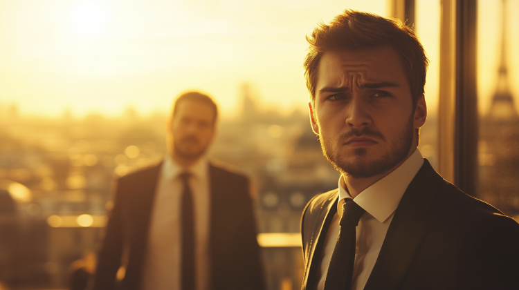 photo_of_a_scared_young_business_man__ golden hour photo_of_a_scared_young_business_man__ golden hour